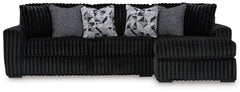 Midnight-Madness 2-Piece Sectional Sofa with Chaise