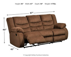 Tulen Reclining Sofa - furniture place usa