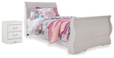 Anarasia Twin Sleigh Bed with Nightstand