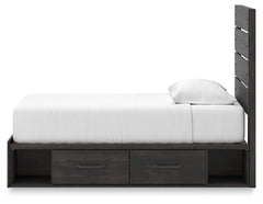Hollivern Twin Panel Bed with Storage