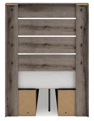 Graystorm Twin Panel Bed with Storage