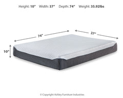 10 Inch Chime Elite Twin Memory Foam Mattress in a box