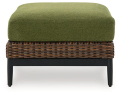 Horizon Hall Outdoor Ottoman with Cushion