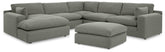 Elyza 5-Piece Sectional with Ottoman - PKG012975 - furniture place usa