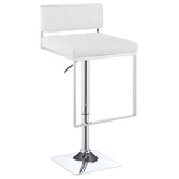 Alameda White Adjustable Bar Stool - furniture place usa