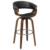 Zion Black Swivel Bar Stool - furniture place usa