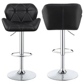 Berrington Black Adjustable Bar Stool - furniture place usa