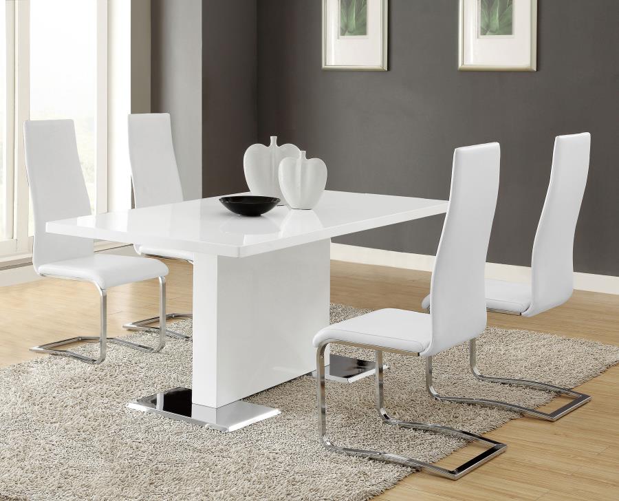Montclair White Side Chair - furniture place usa