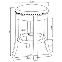Aboushi Black Swivel Counter Stool - furniture place usa