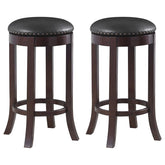 Aboushi Black Swivel Bar Stool - furniture place usa