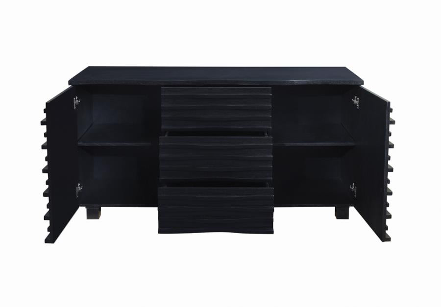 Stanton Black Sideboard - furniture place usa