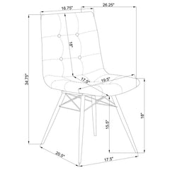 Aiken Brown Side Chair - furniture place usa
