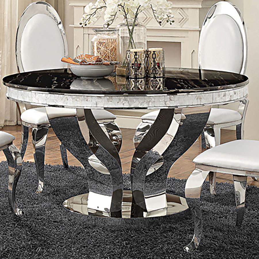 Anchorage Silver Dining Table - furniture place usa
