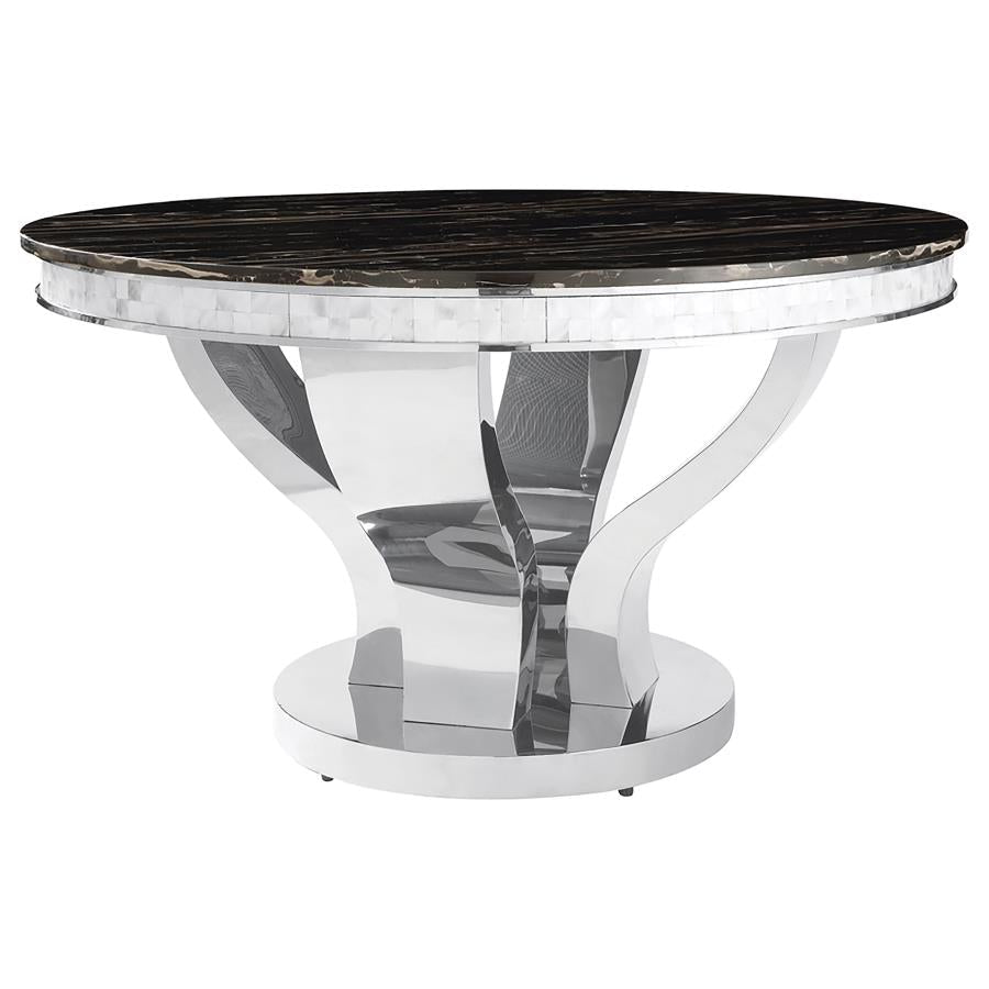 Anchorage Silver Dining Table - furniture place usa