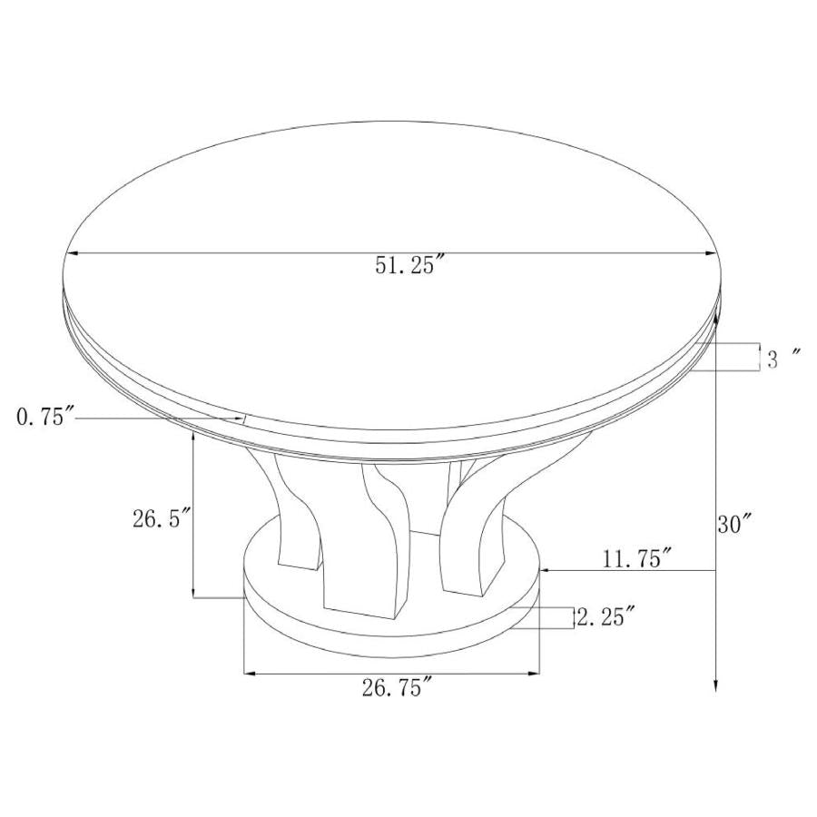 Anchorage Silver Dining Table - furniture place usa