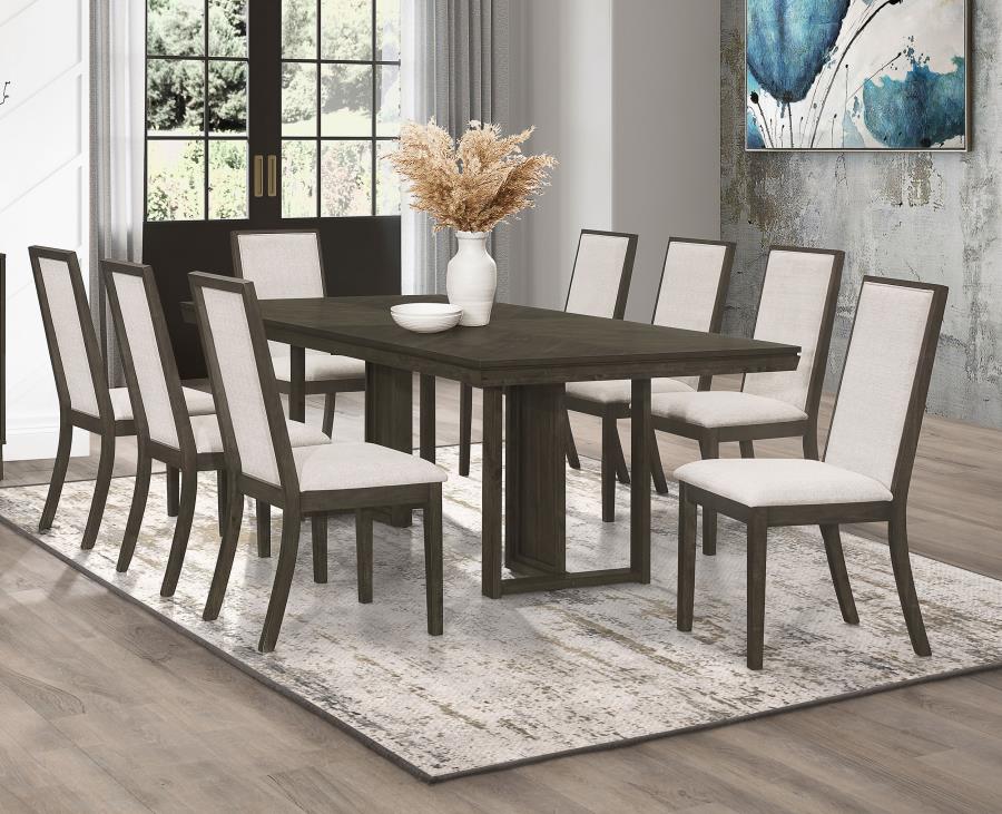 Kelly Beige 9 Pc Dining Set - furniture place usa