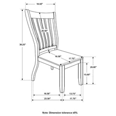 Kingman White Side Chair - furniture place usa