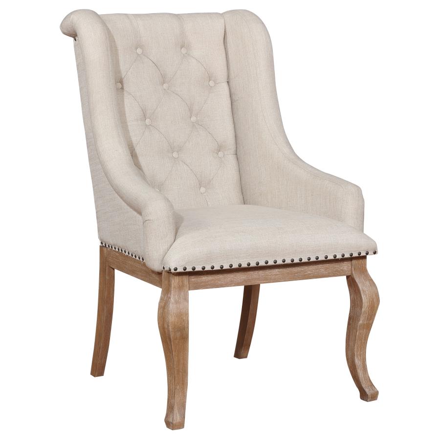 Brockway Ivory Arm Chair - furniture place usa