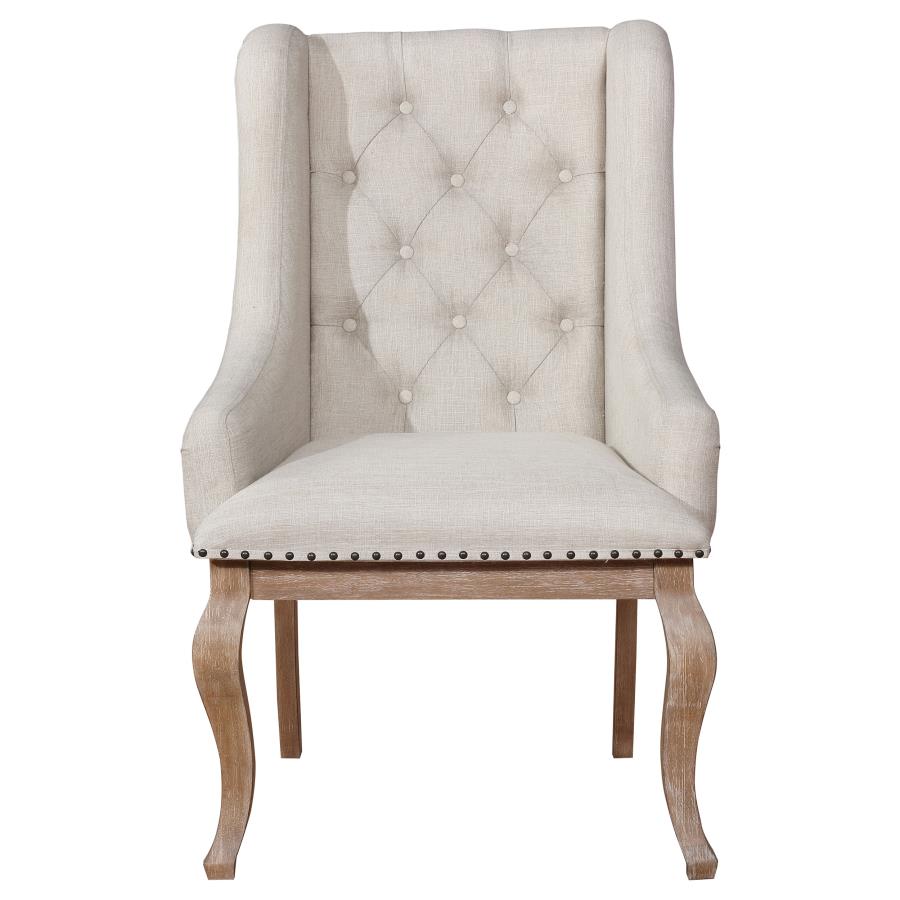 Brockway Ivory Arm Chair - furniture place usa