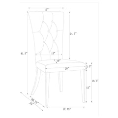 Kerwin White Side Chair - furniture place usa