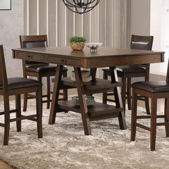Dewey Brown Counter Height Dining Table - furniture place usa