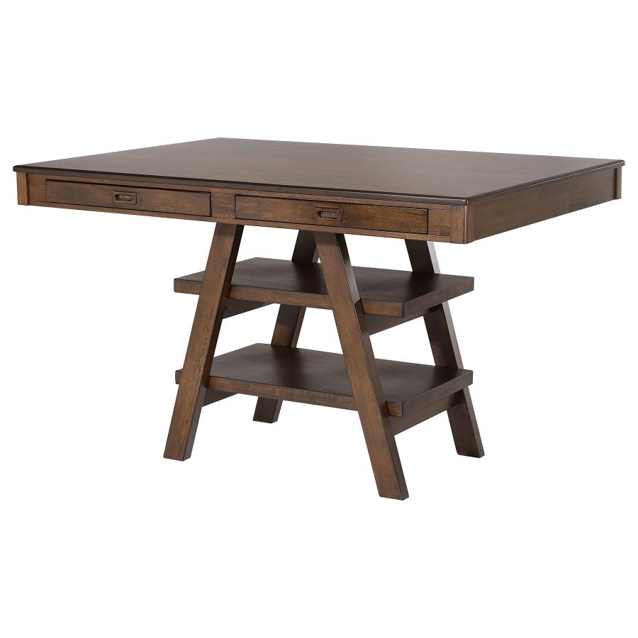 Dewey Brown Counter Height Dining Table - furniture place usa