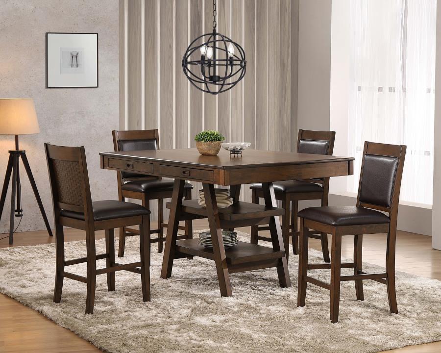 Dewey Brown Counter Height Dining Table - furniture place usa