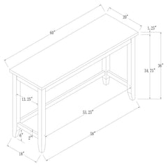 Toby White Counter Height Dining Table - furniture place usa