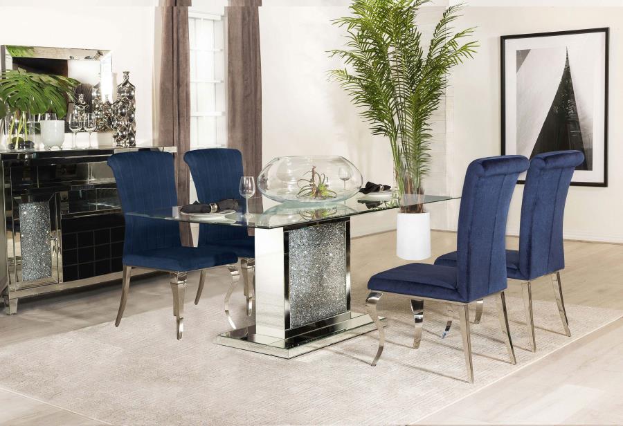 Marilyn Blue 5 Pc Dining Set - furniture place usa