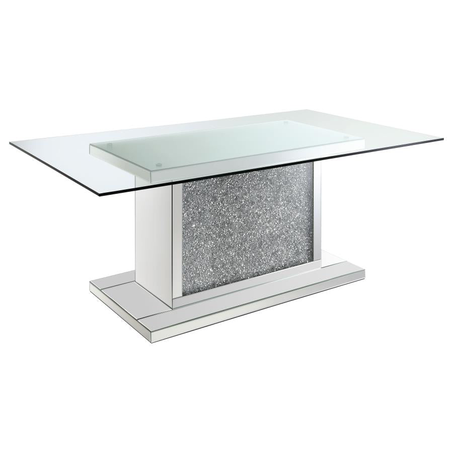 Marilyn Silver Dining Table - furniture place usa