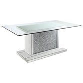 Marilyn Silver Dining Table - furniture place usa