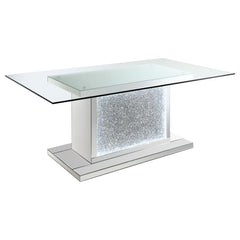 Marilyn Silver Dining Table - furniture place usa