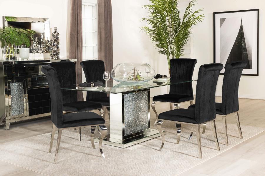 Marilyn Silver Dining Table - furniture place usa