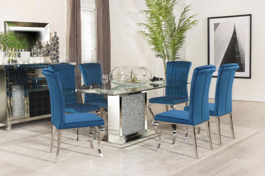 Marilyn Silver Dining Table - furniture place usa