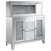 Yvaine Silver Bar Cabinet - furniture place usa