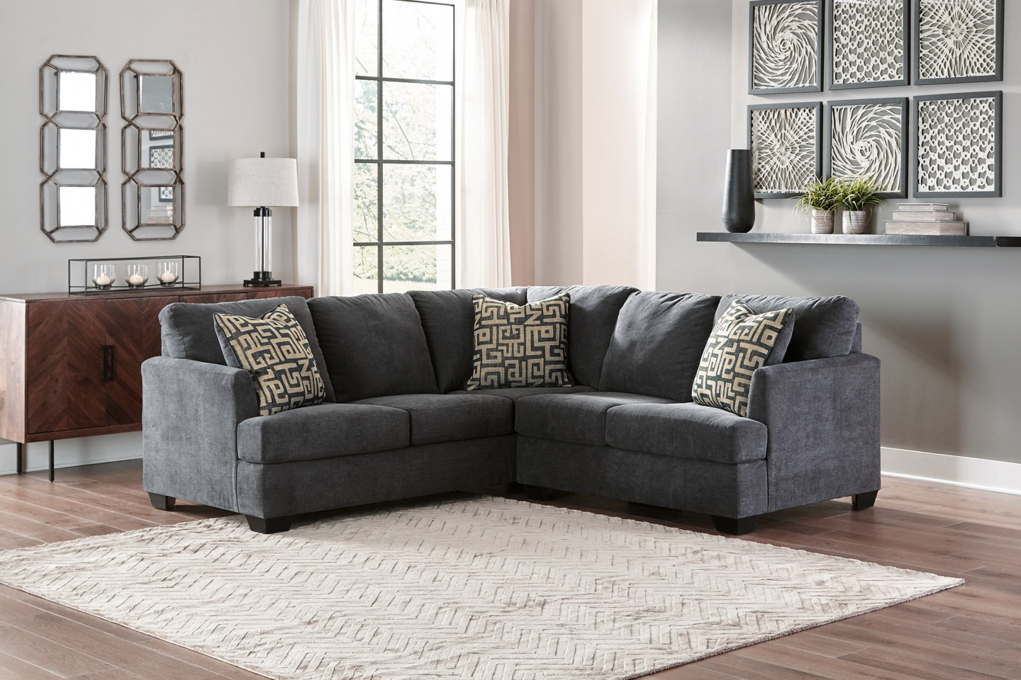 Ambrielle 2-Piece Sectional with Ottoman - PKG011622 - furniture place usa