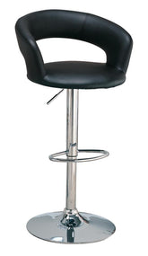 Barraza Black Adjustable Bar Stool - furniture place usa