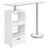 Koufax White Bar Table - furniture place usa