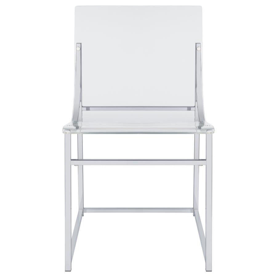 Adino Clear Side Chair - furniture place usa