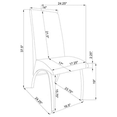 Bishop White Side Chair - furniture place usa