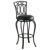 Adamsville Black Swivel Bar Stool - furniture place usa