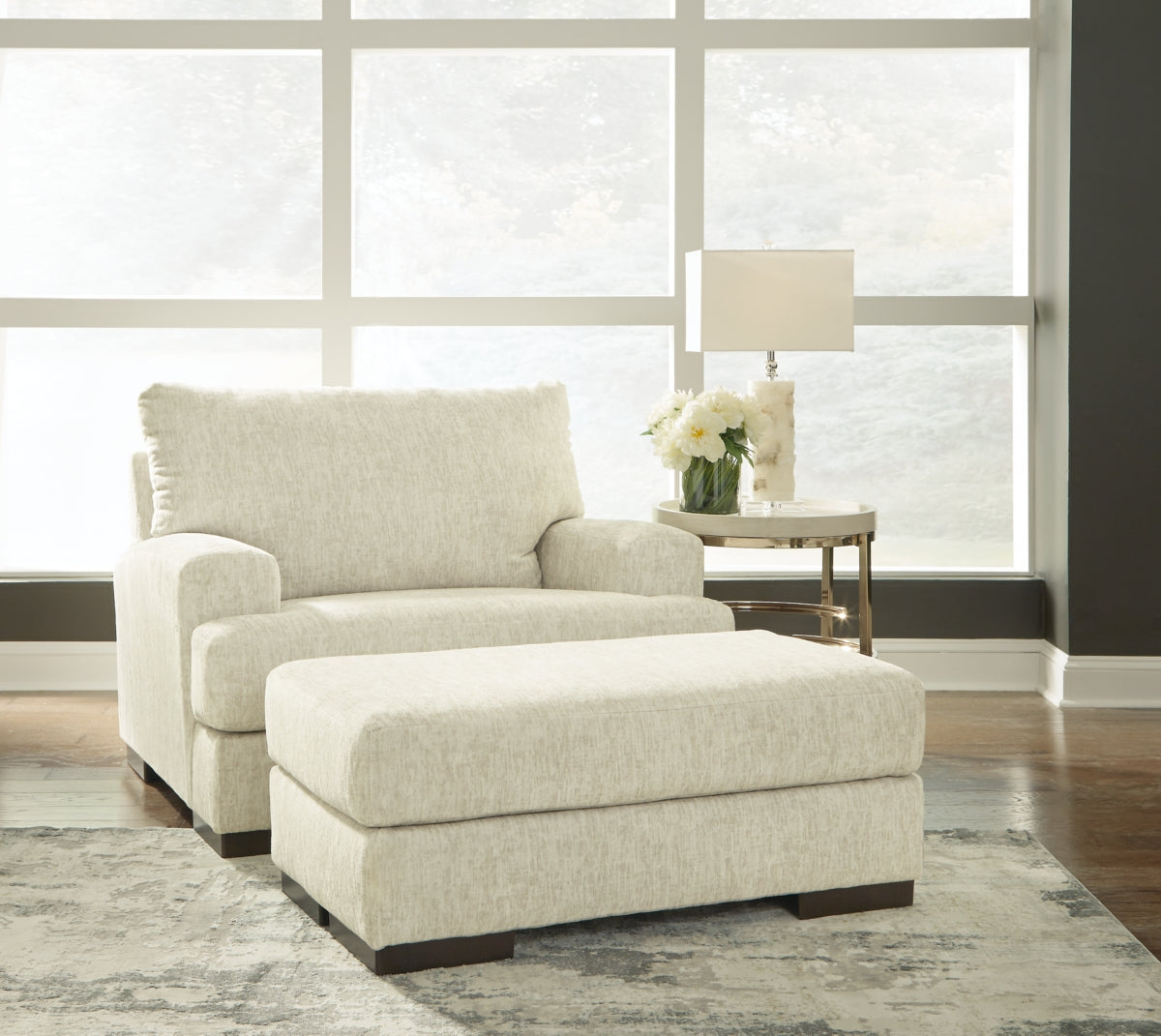Caretti Sofa, Loveseat, Chair and Ottoman - furniture place usa