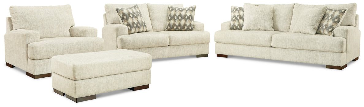 Caretti Sofa, Loveseat, Chair and Ottoman - furniture place usa