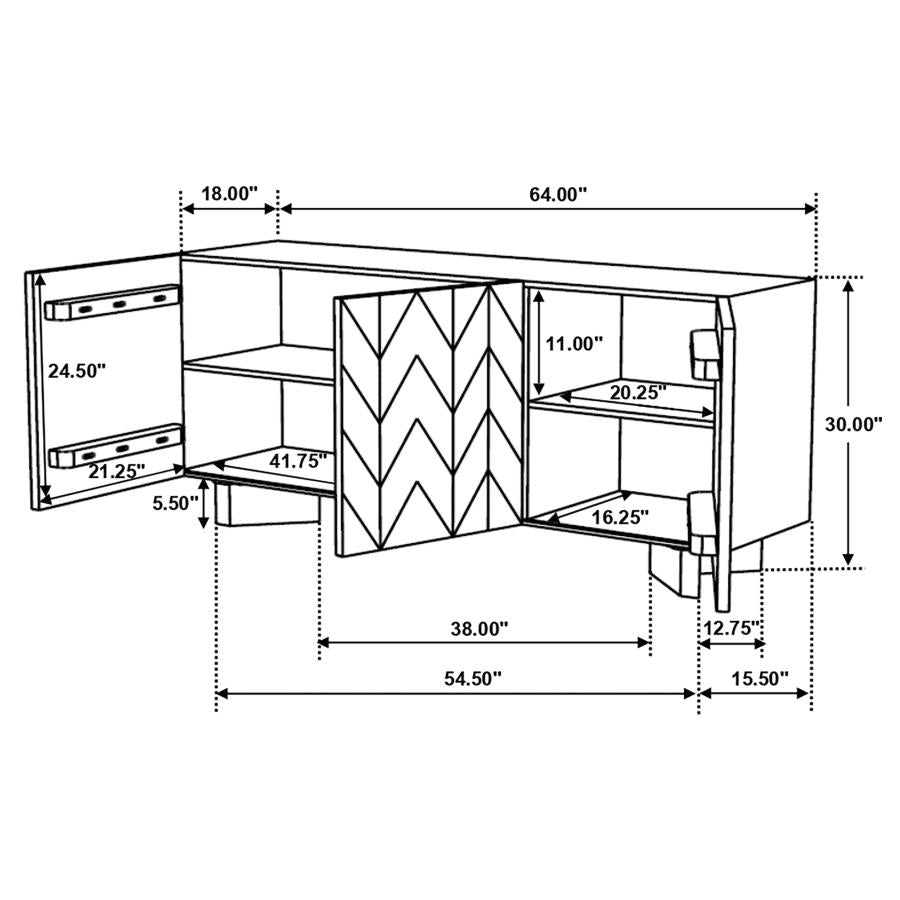 Tyler Brown Sideboard - furniture place usa