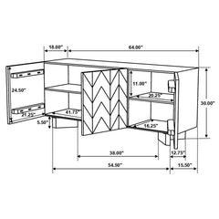 Tyler Brown Sideboard - furniture place usa