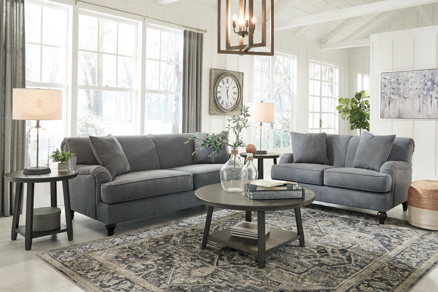 Renly Sofa and Loveseat - furniture place usa