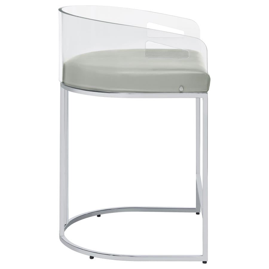 Thermosolis Clear Counter Stool - furniture place usa