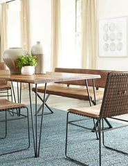 Abbott Brown Bench - furniture place usa