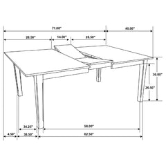 Kirby Ivory Dining Table - furniture place usa