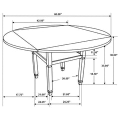 Sarasota Brown Counter Height Dining Table - furniture place usa